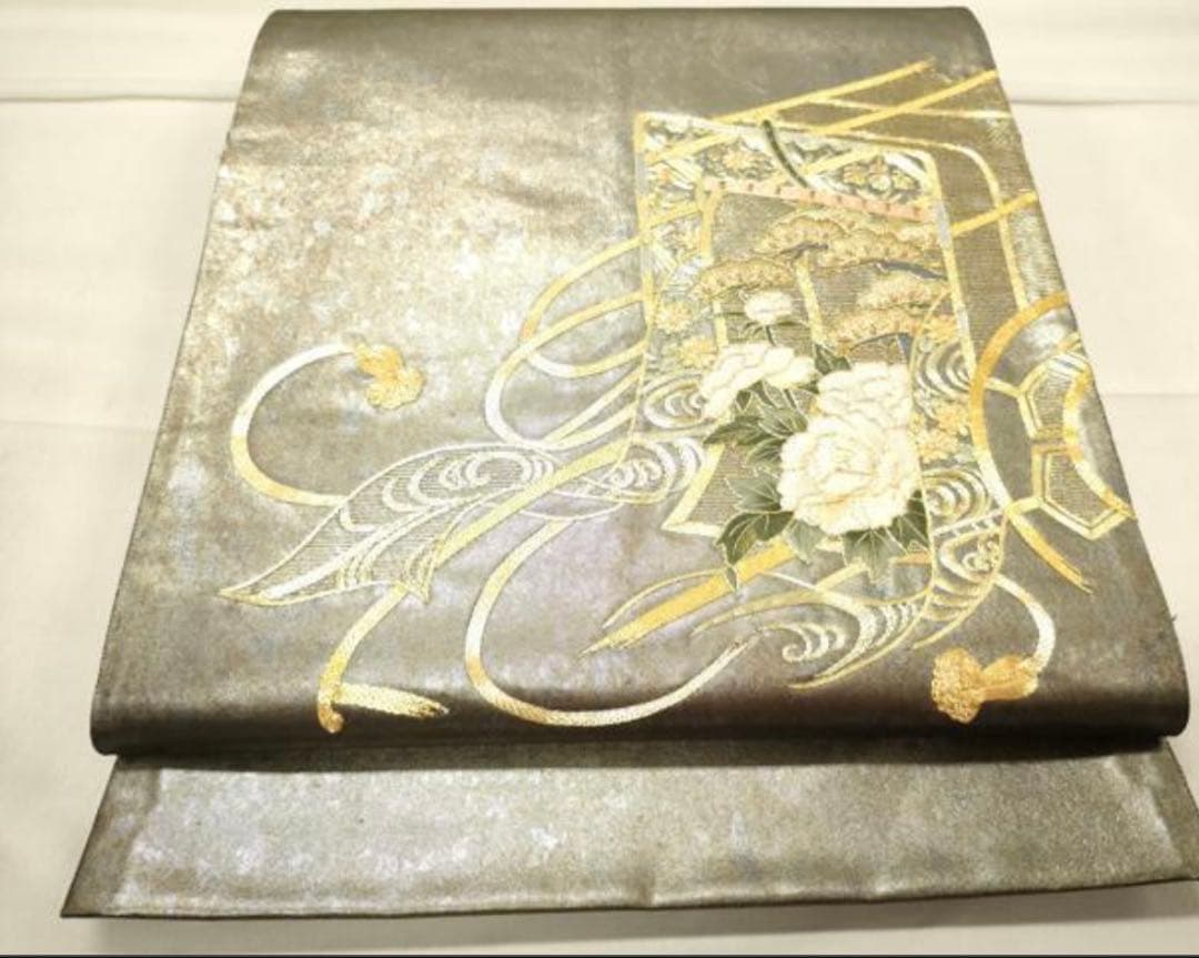 振袖フルセット6点Mサイズ正絹京友禅扇子銀駒刺繍