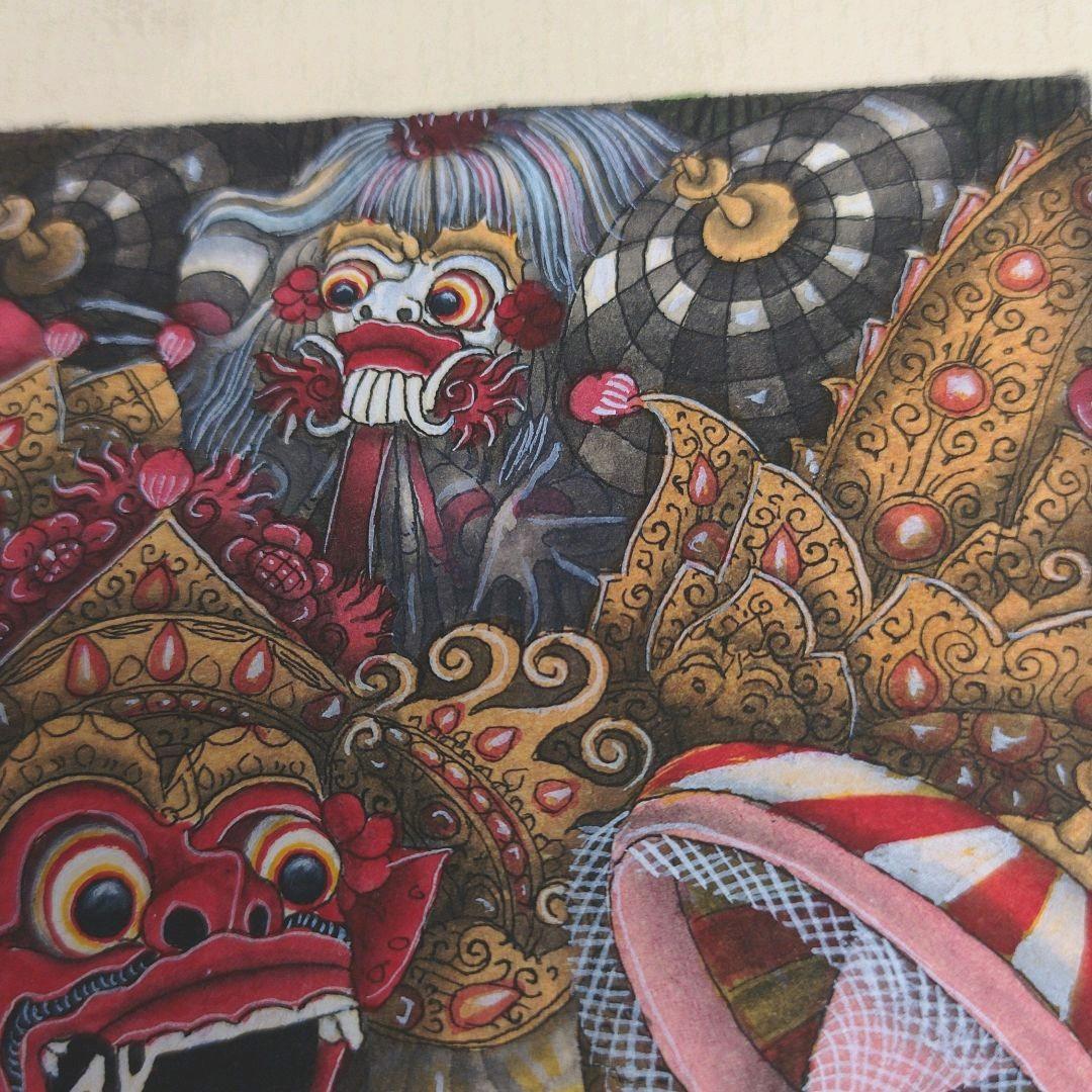 インドネシアバリ島ウブドの細密画