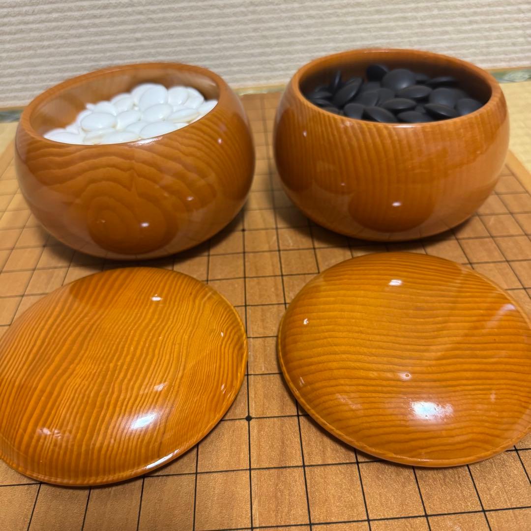 蛤碁石　那智黒石　30号　碁石碁笥セット　はまぐり　高級セット　お手頃　本格派