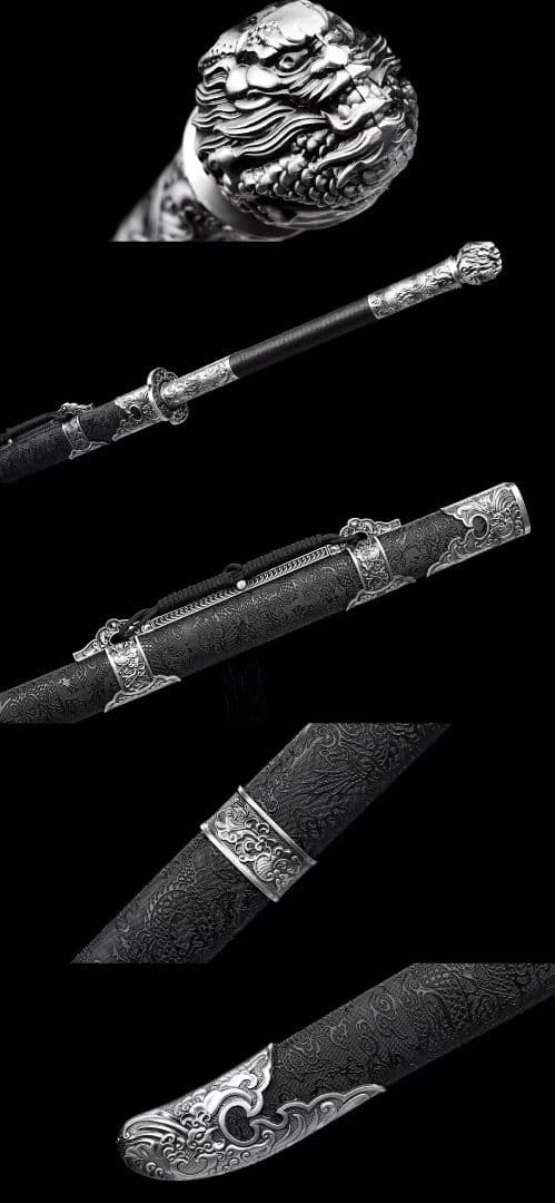 【アバパクリ】繍春刀 牛尾刀 苗刀 手鍛造打 古兵器 武具 刀装具 両手刀