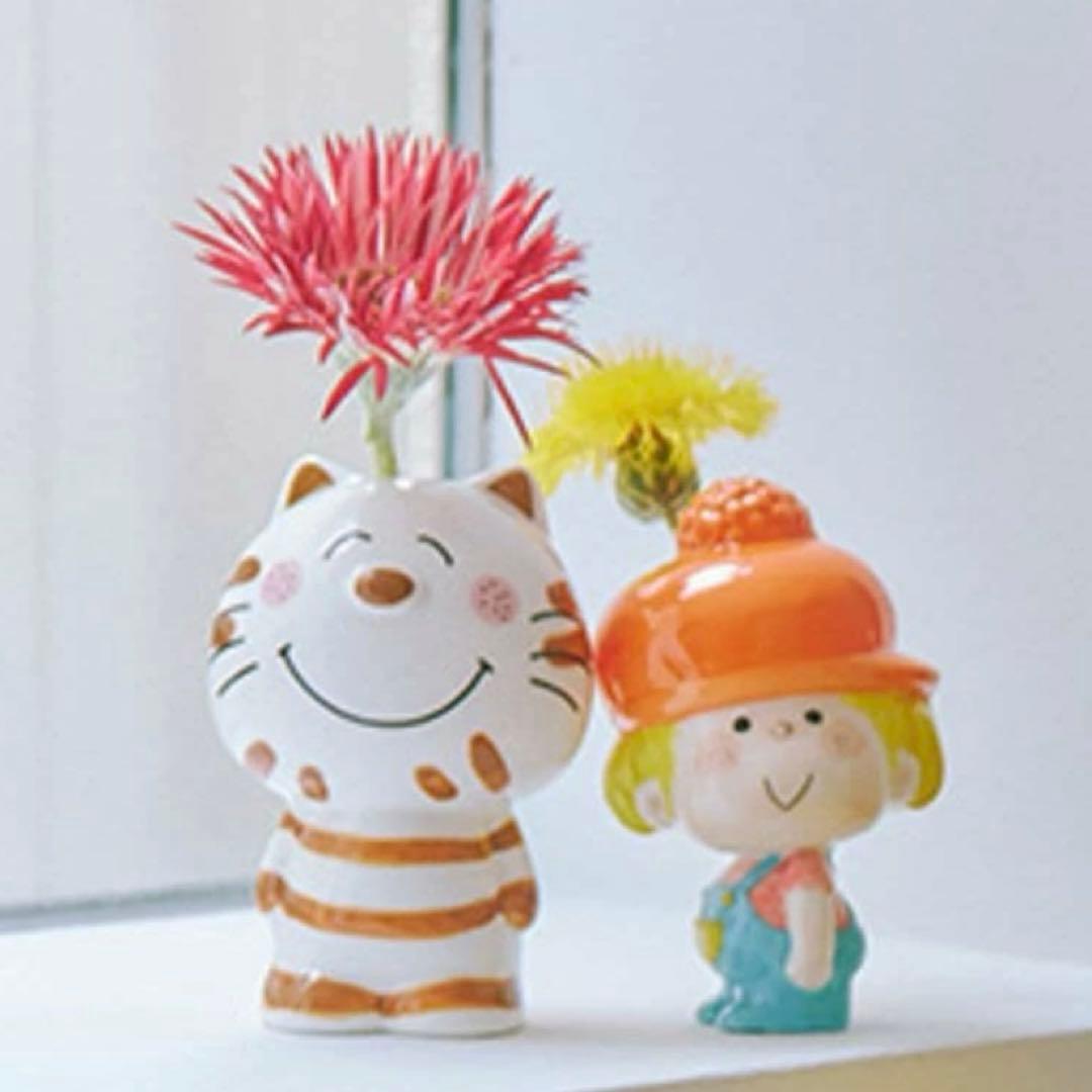 本日限定値下げ〜23時頃まで〜　水森亜土　アドちゃん　一輪挿し　陶器　花瓶