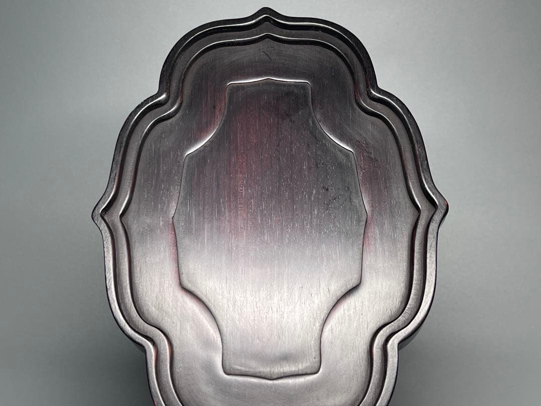 木製　小物入れ　紫檀　硯箱　香合　浮彫　神獣紋　極細工　文房具　中国美術　美品