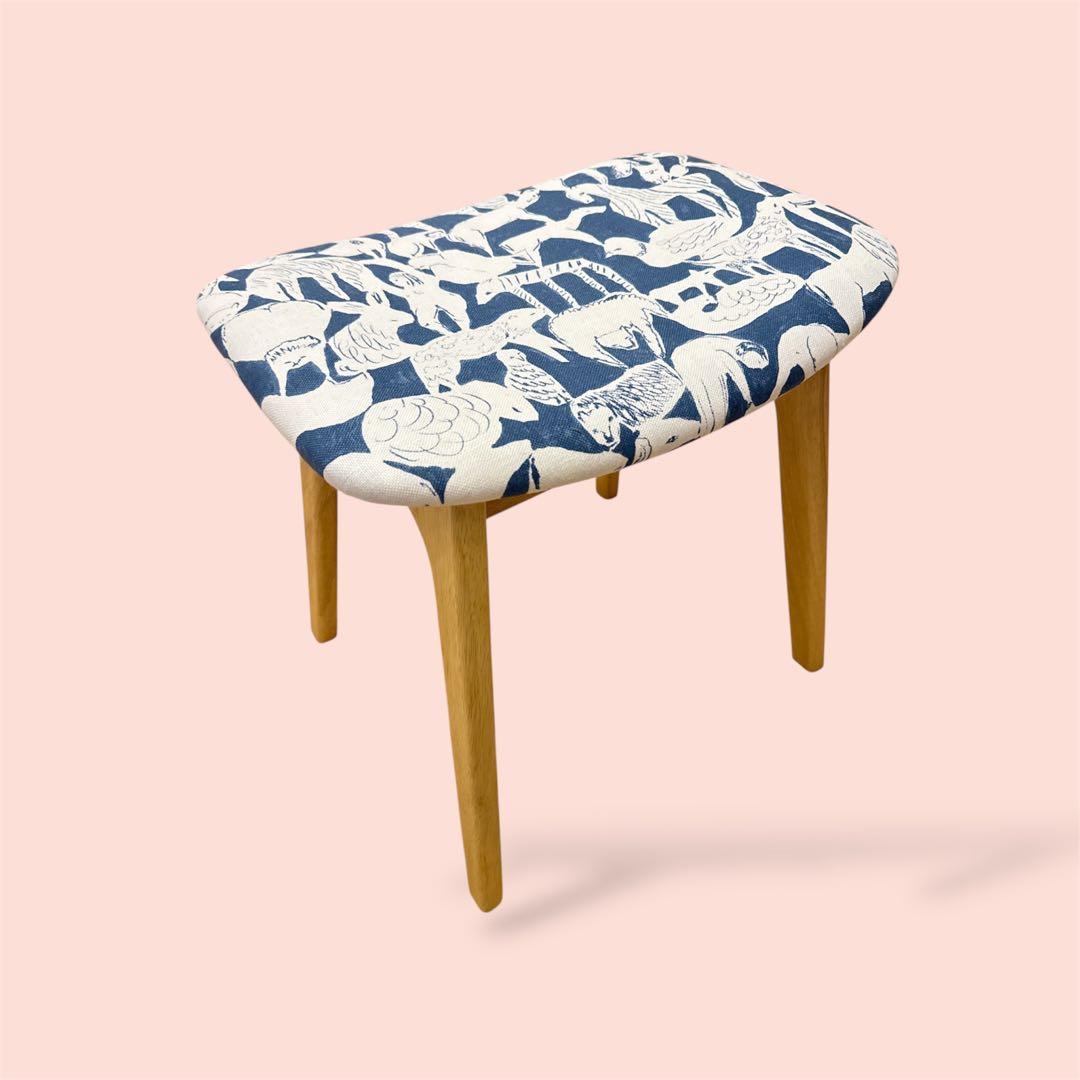 ミナペルホネン生地使用スツール　チェア　オットマン　インテリア雑貨　家具　未使用