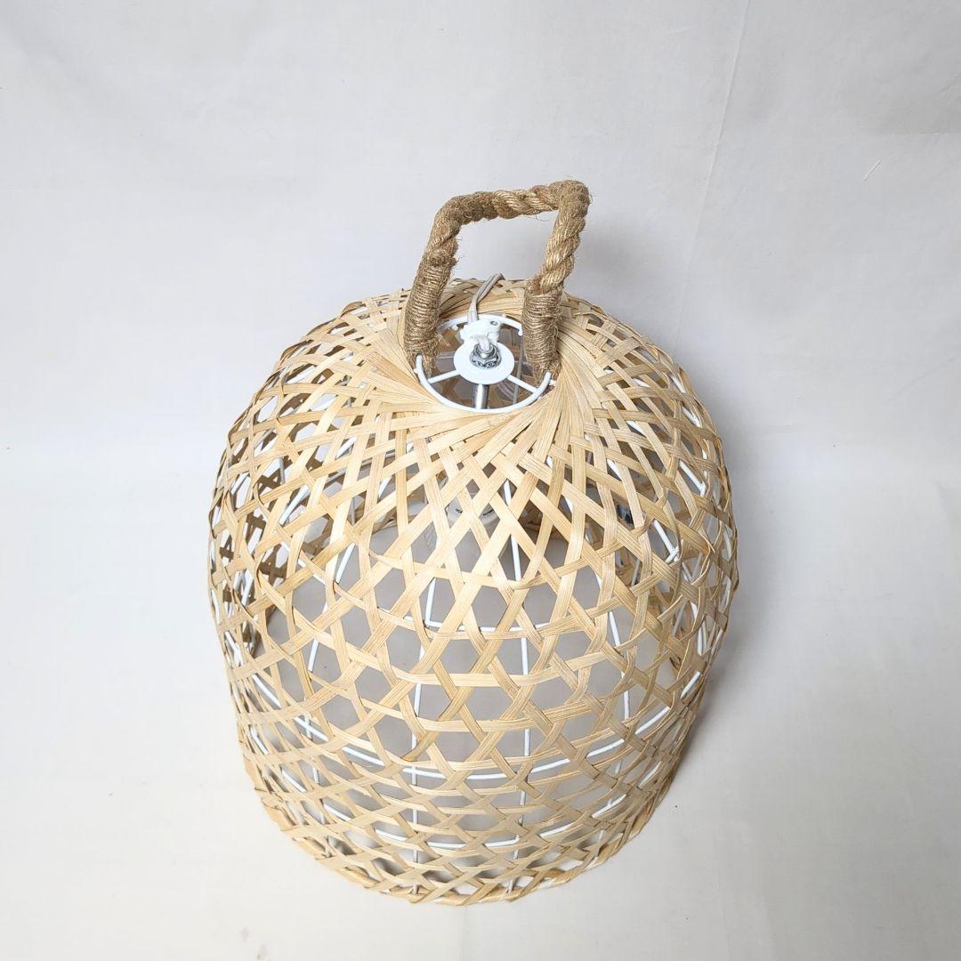 竹カゴ　ランプ　吊り下げ照明　竹あかりシリーズ