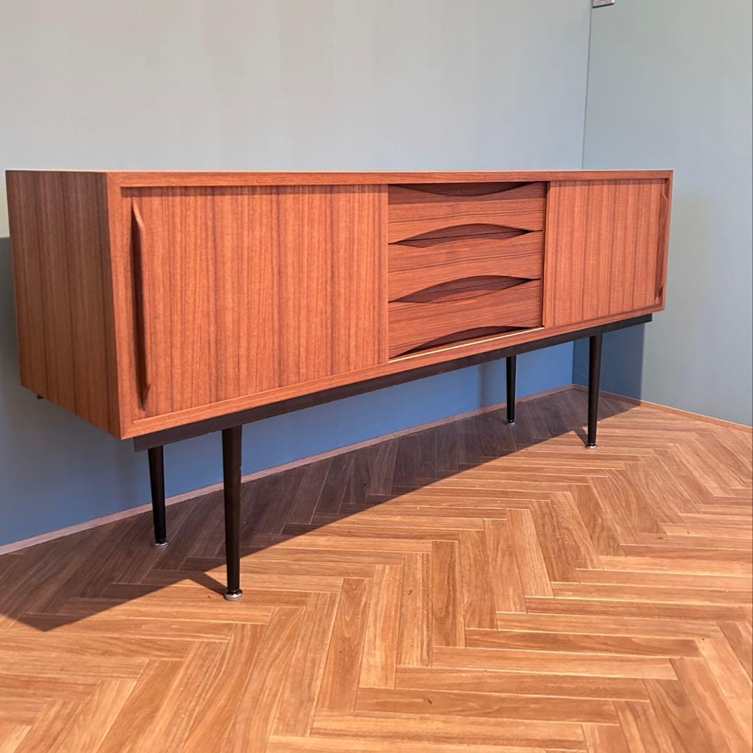 に*ぴ様 チーク サイドボード チェスト 北欧 ミッドセンチュリー ビンテージ