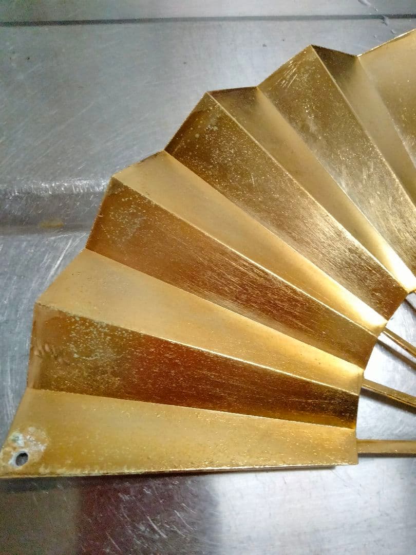 純金純銀の扇子-刻印なし-約555g