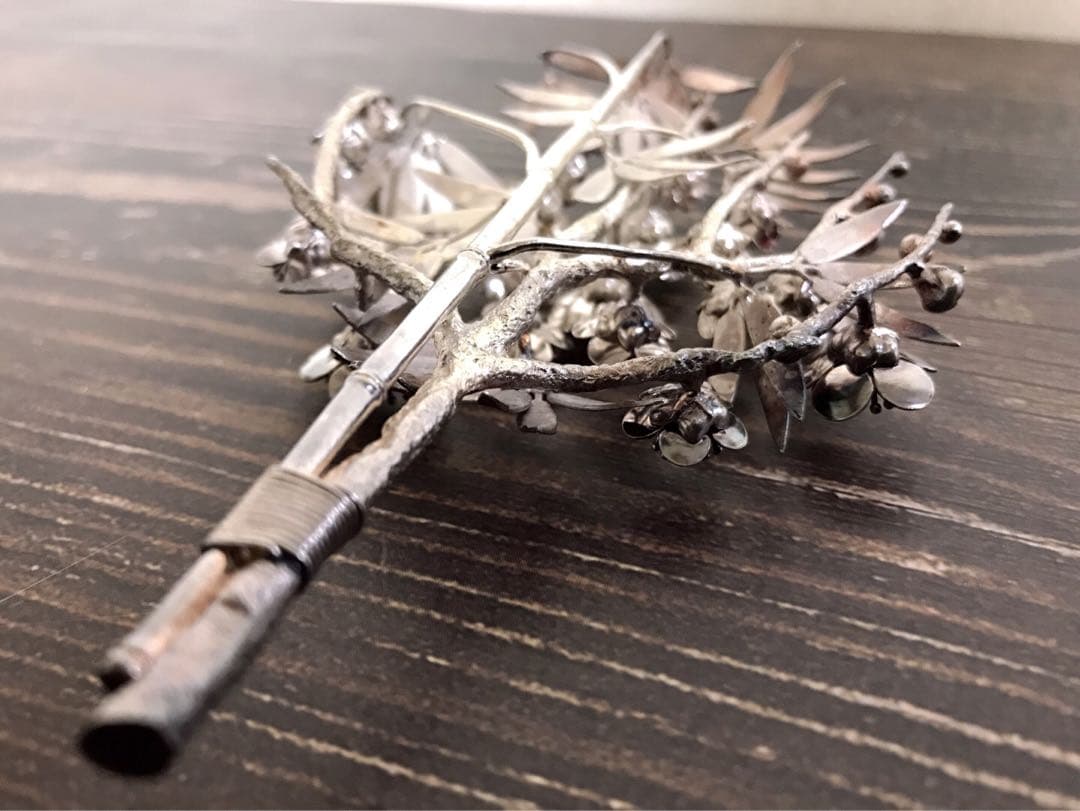 【希少レア】ボンボニエール 挿華 花 皇室 天皇 上皇陛下 下賜 大嘗 純銀