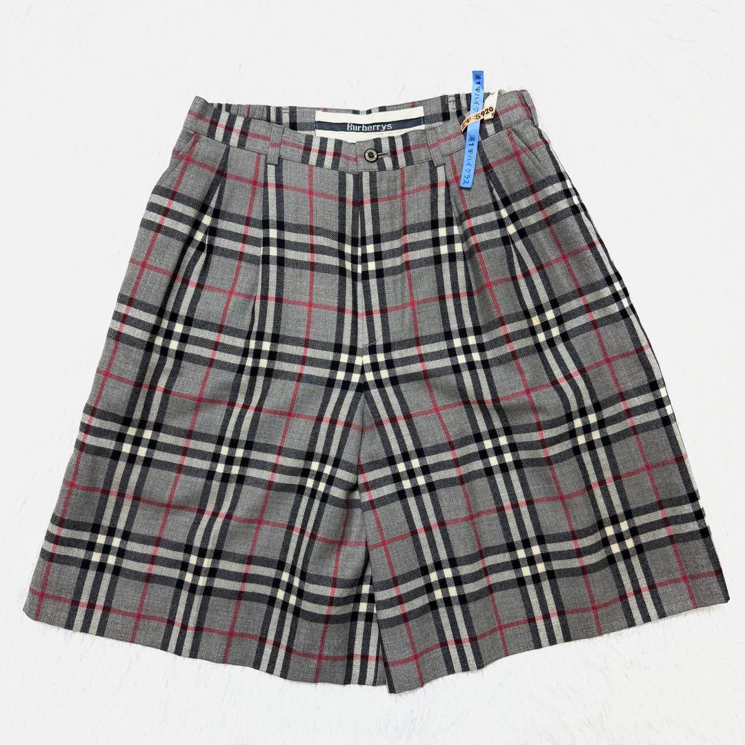 burberrys ノバチェック キュロット ハーフパンツ 大きいサイズ グレー