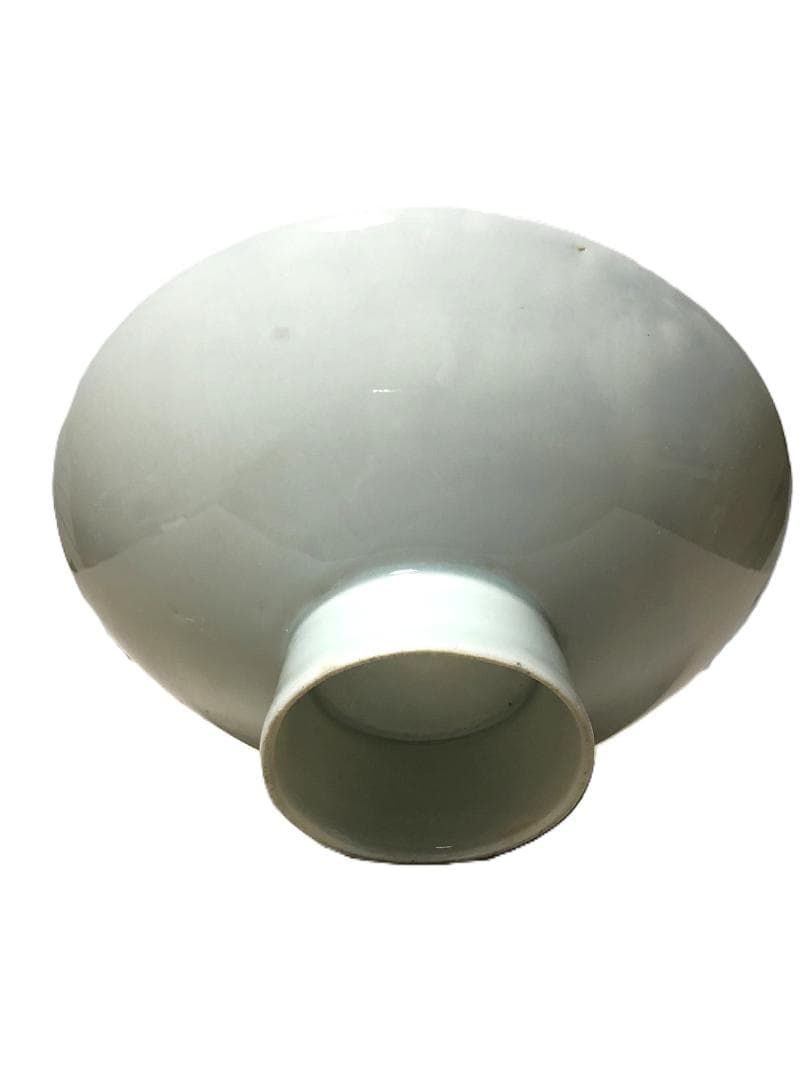 【 本銀色絵大盃 】　薄胎磁　高砂画　天保15年　瀬戸焼骨董