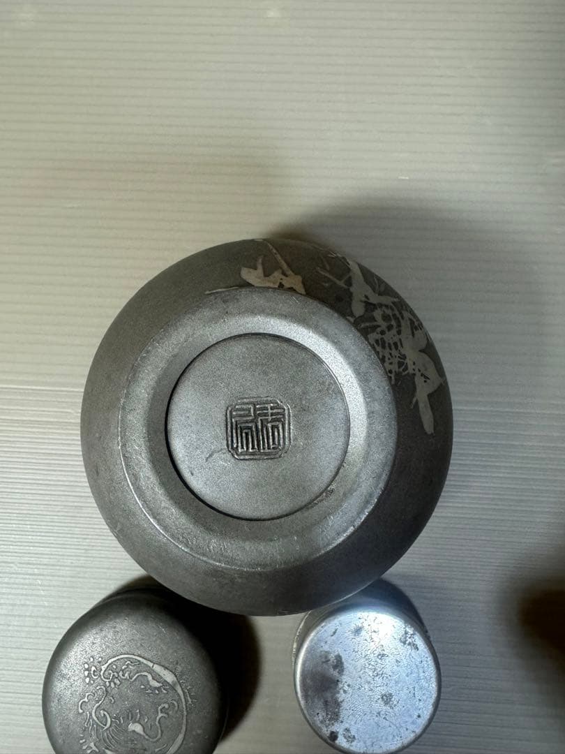 2259  錫製　茶入　茶道具