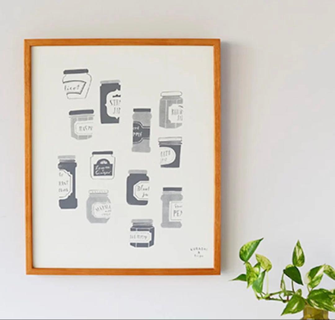 北欧暮らしの道具店【取扱終了】オリジナルポスター ジャムのビン 額縁付き