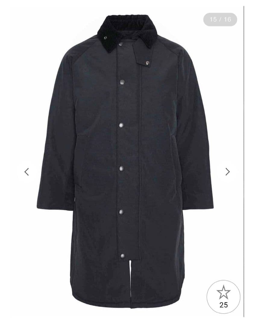 新品　Barbour EXMOOR ニューバーレー　パデッドコート　黒　40