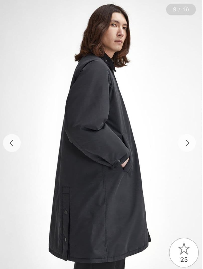 新品　Barbour EXMOOR ニューバーレー　パデッドコート　黒　40