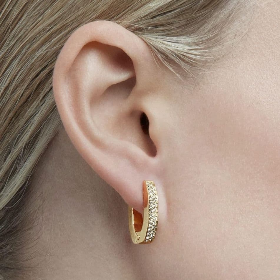 SWAROVSKI【デクストラ/フープピアス】スワロフスキー