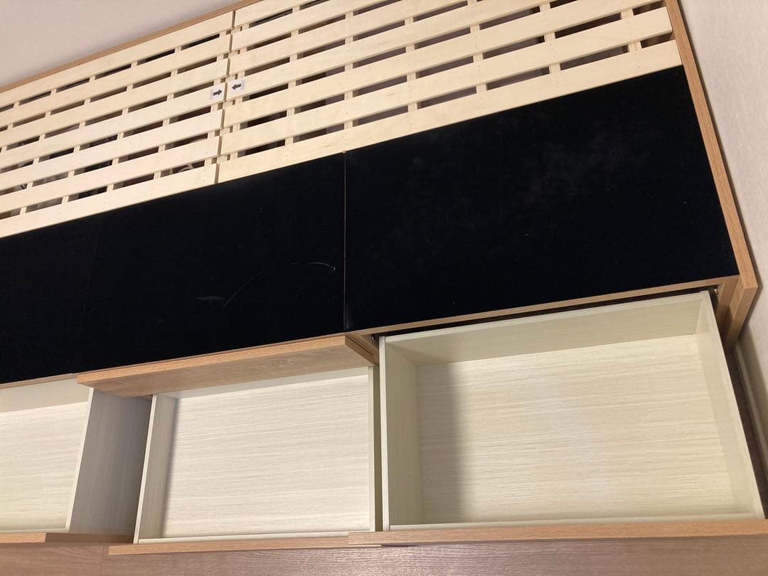 ニトリ シングルヘッドレスチェストベッドフレーム 引き出し付き