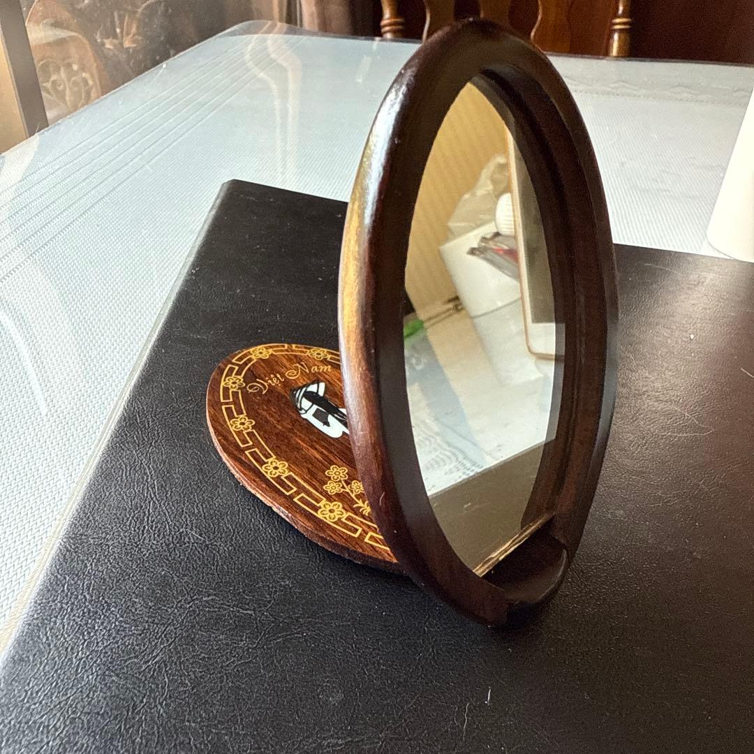 ベトナム女性デザイン木製ミラー