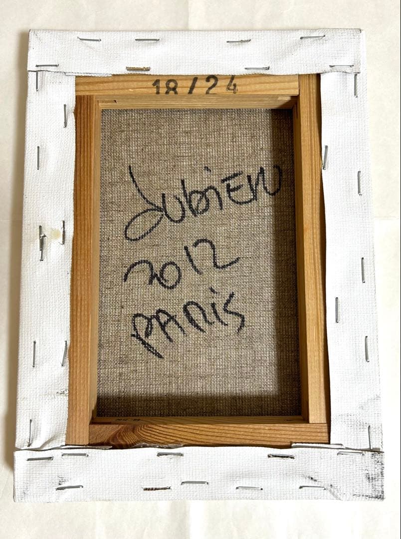 エディ・ドミニク・デュビアン　鳥と車　原画　キャンバスアート　エイチピーデコ