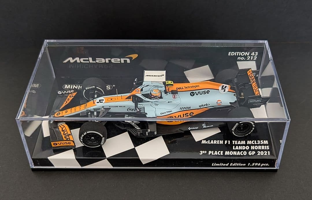 ミニチャンプス1/43 MCL35M ノリス 2021 モナコ Gulfカラー