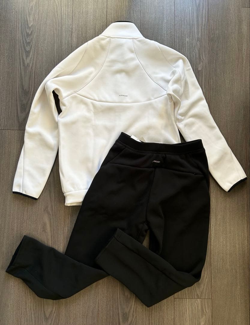 新品 adidas アディダス 上下 ダブルニット生地 秋冬ジャケットパンツ L