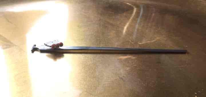 商談中　古銀簪　三玉粒珊瑚　江戸後期　アンティーク　花蝶吉報