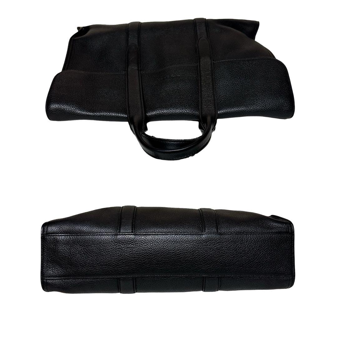 コーチ 2WAY ビジネスバッグ ブリーフケース ショルダーバッグ レザー 黒