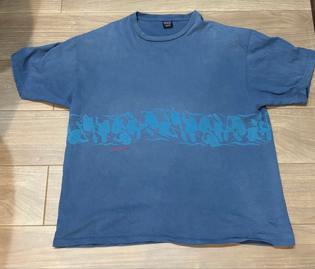 90s USA製 patagonia パタゴニア Tシャツ カヌー フェード