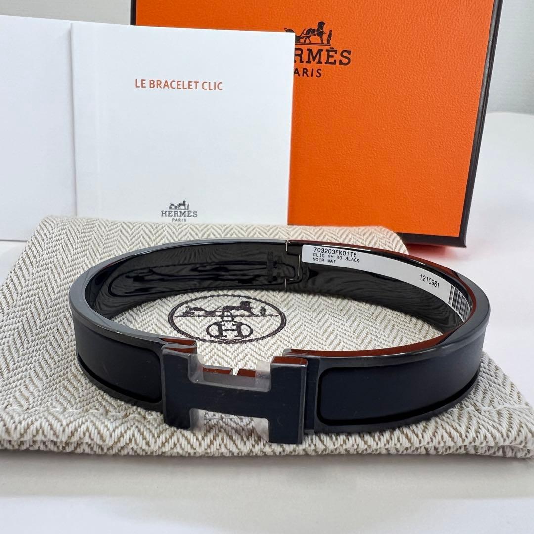 新品未使用　HERMES エルメス　クリックHHソーブラックブレスレットT6 黒