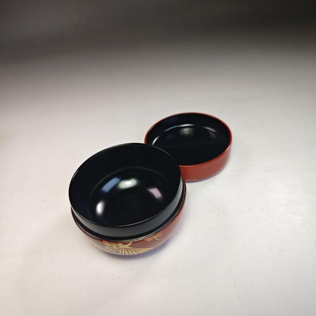 イ780 棗『峯清作』『松喰鶴蒔絵　平棗　共箱』茶入　茶器　茶道具