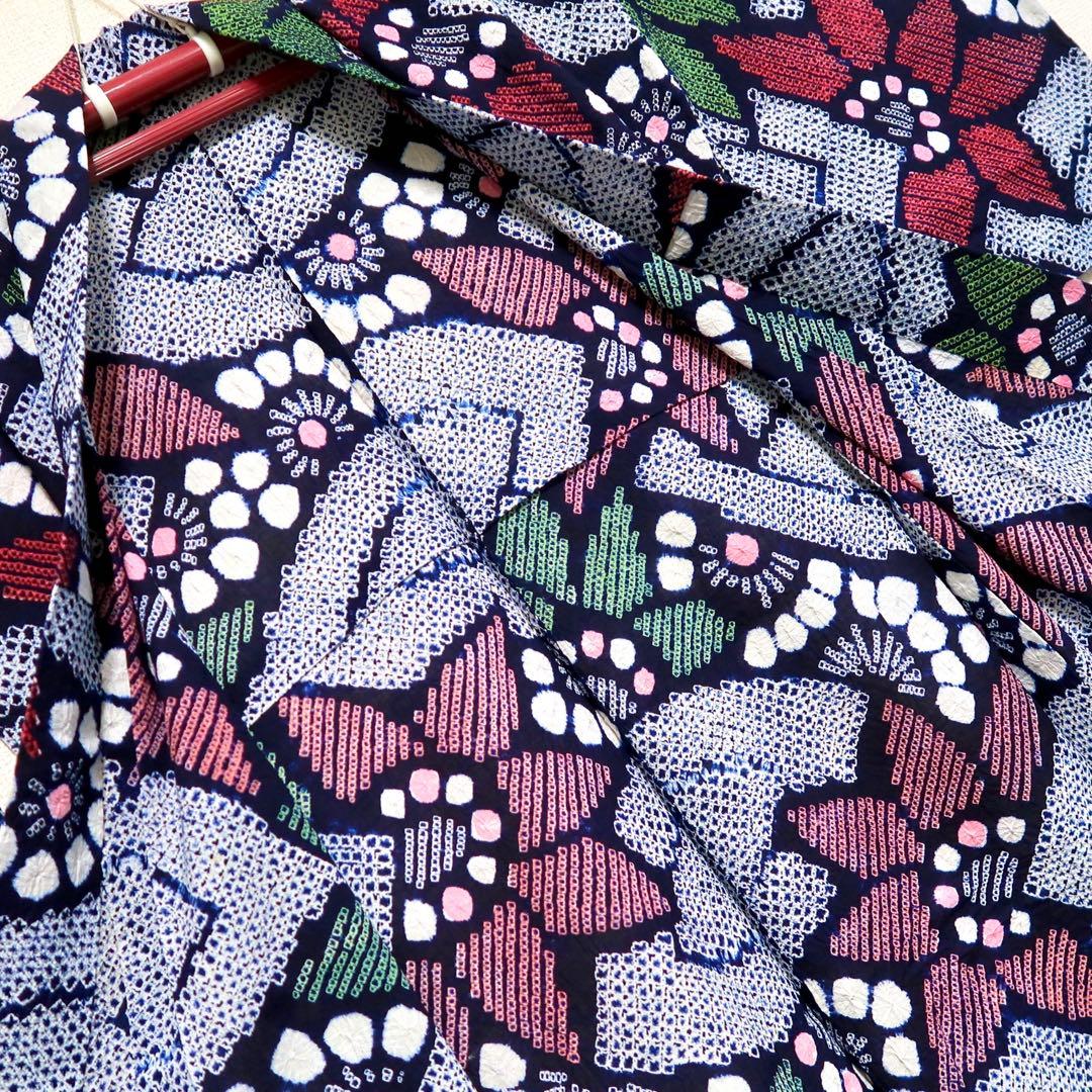 ［w15］浴衣　有松鳴海絞り　割引◎