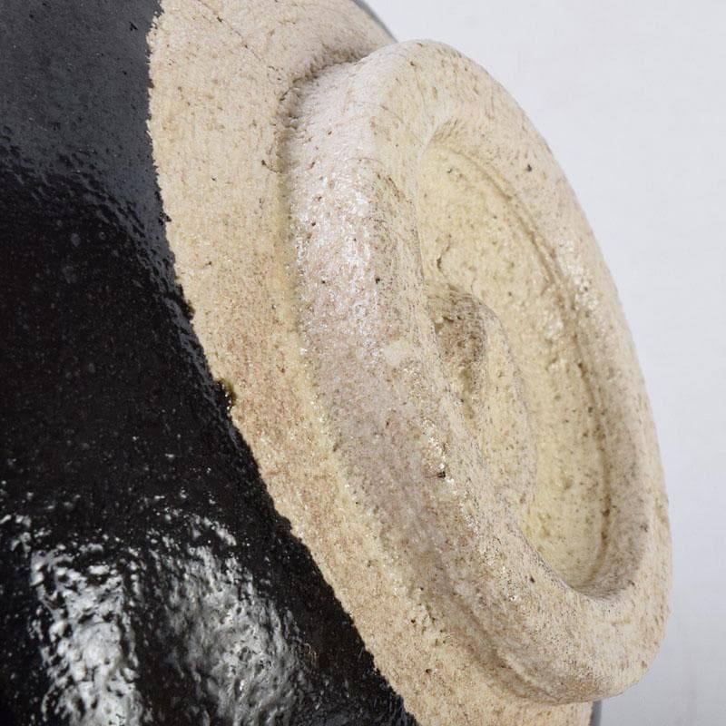 茶道具　楽吉左衛門　弘入作　黒楽茶碗　銘「瑞祥」　即中斎書付極め箱　DR9000