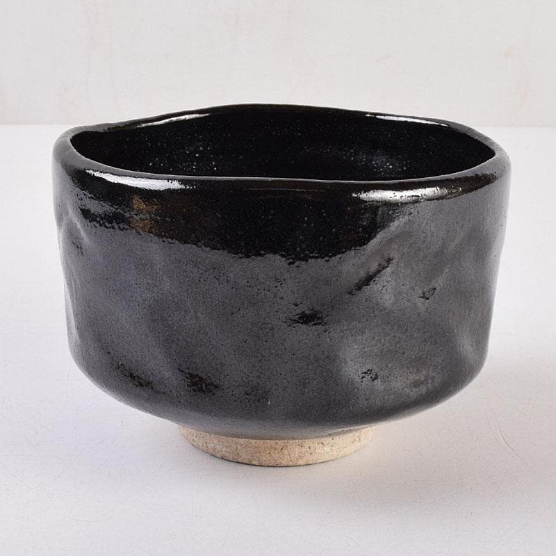 茶道具　楽吉左衛門　弘入作　黒楽茶碗　銘「瑞祥」　即中斎書付極め箱　DR9000