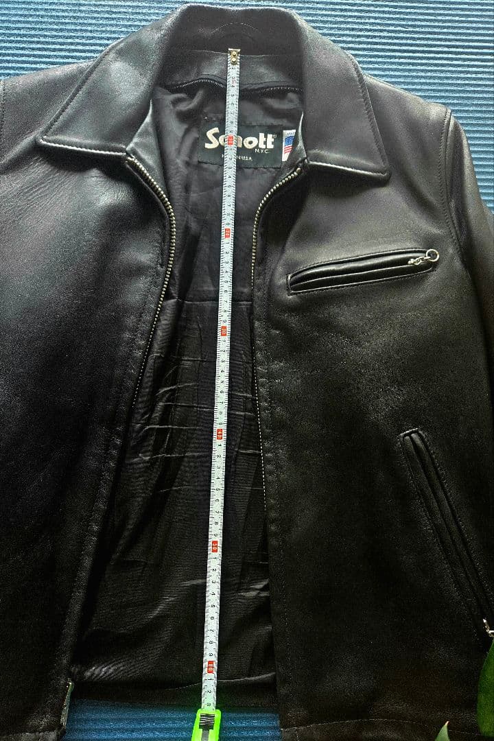 専用のハンガーお付けします！Schott ブラック レザー シングルライダース