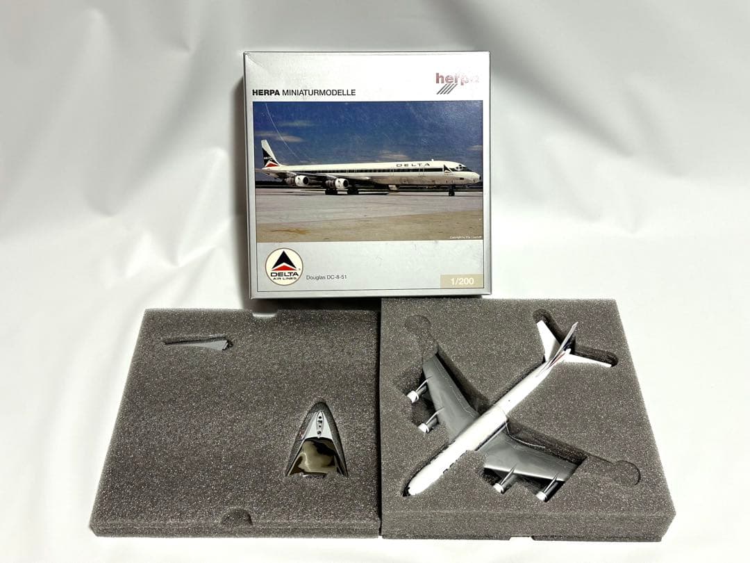 Herpa 1/200 ダグラス DC-8-51 デルタ航空 ダイキャストモデル