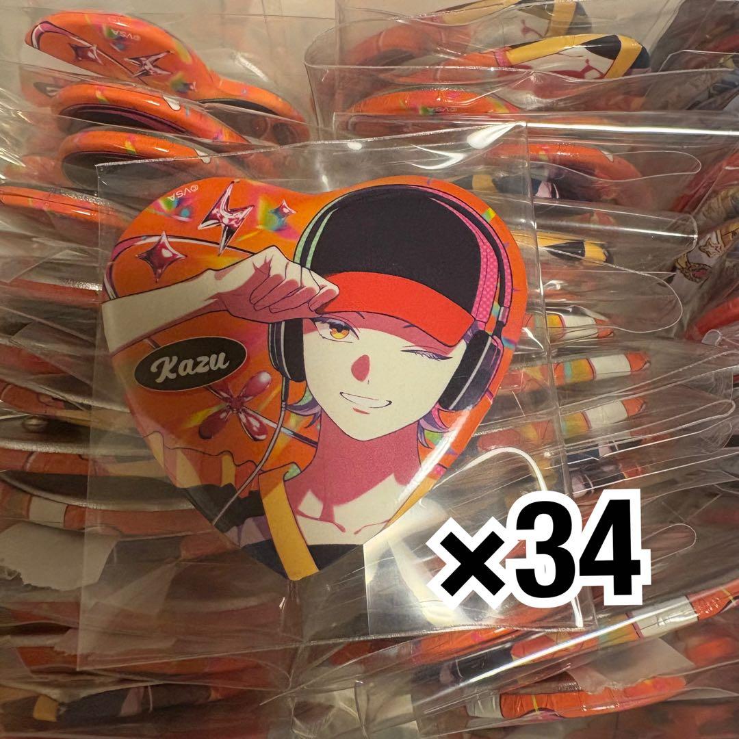 Kazu ハート型キャラクター缶バッジ 34個セット リスパ