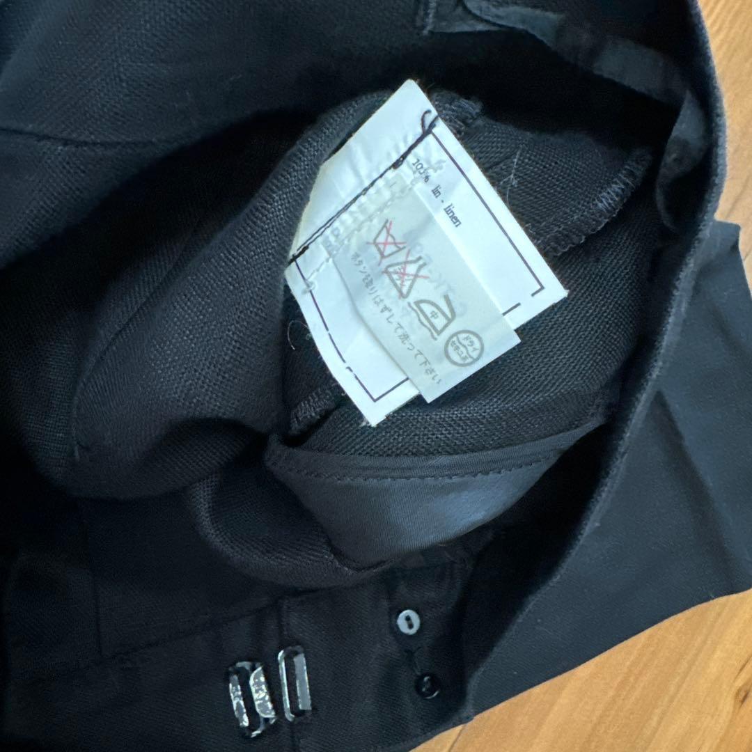 シャネル　キュロットスカート リネン　ヴィンテージ ゴールドココマークボタン