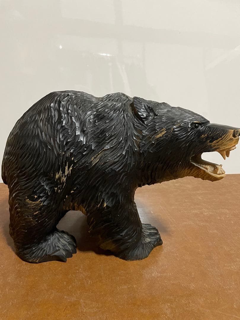 八雲町木彫り熊　木歩作　引間二郎　北海道民藝工芸品