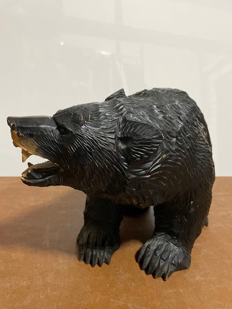 八雲町木彫り熊　木歩作　引間二郎　北海道民藝工芸品