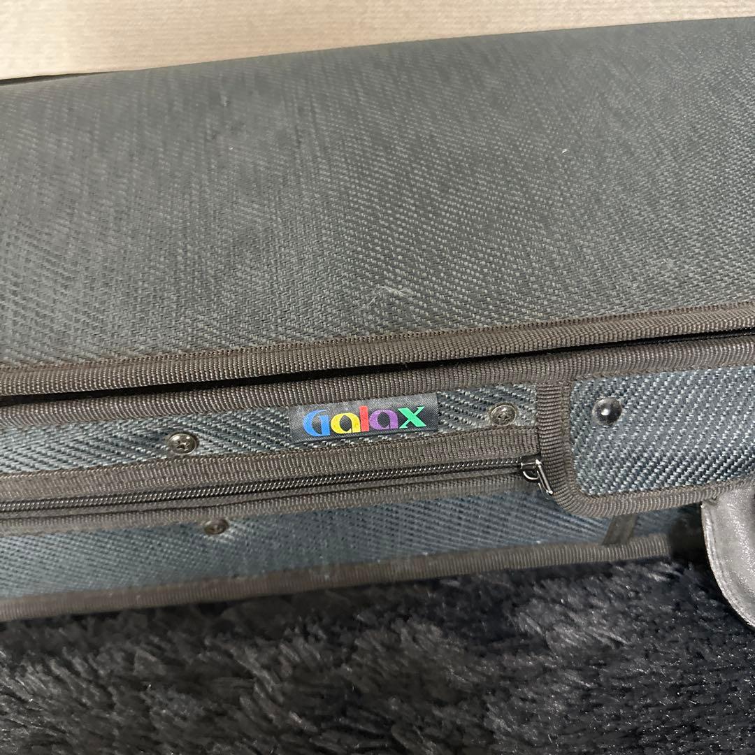 galax バイオリンケース 弦楽器 弓4本収納可能 湿度計付き