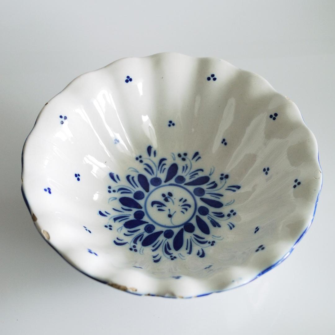 ムスティエ釉 小花柄のサラダボウル