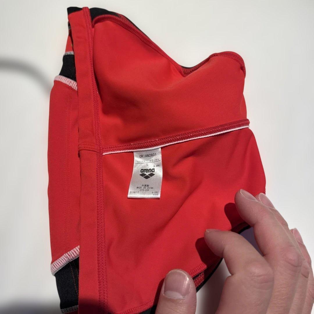 競パン arena 競泳用水着 赤/黒 Lサイズ