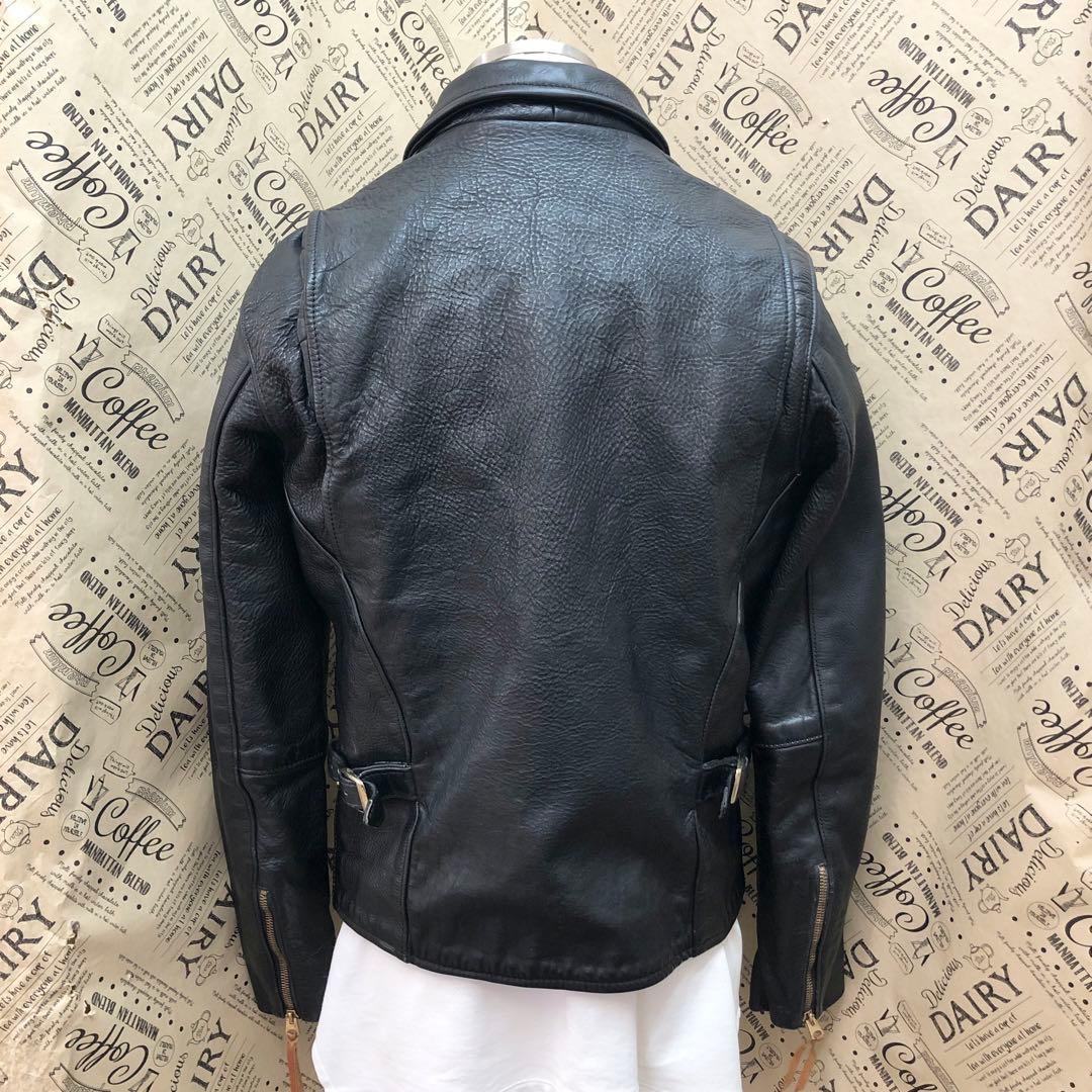 バンソン 90s レザー ジャケット ライダーズ ブラック 36 S3009