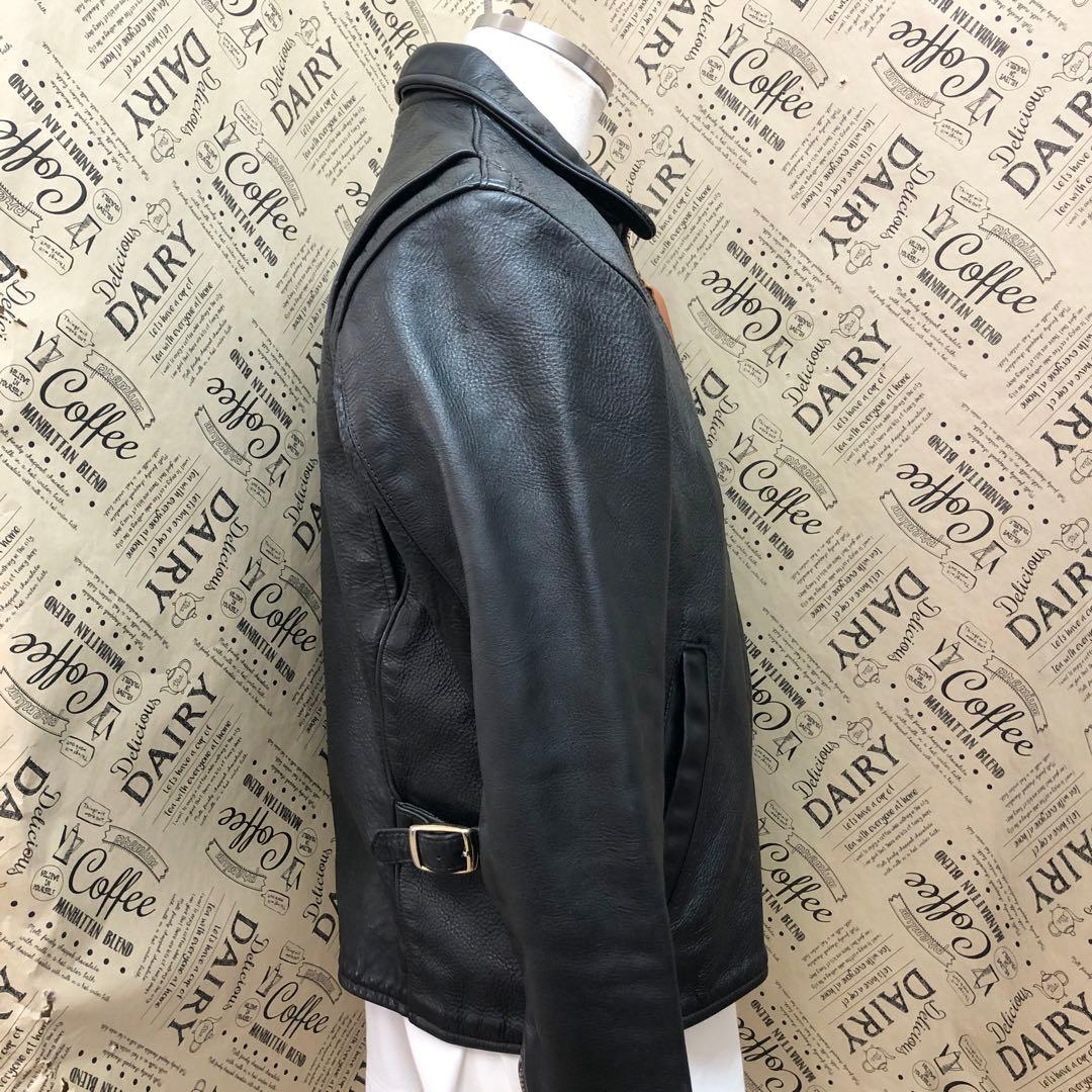 バンソン 90s レザー ジャケット ライダーズ ブラック 36 S3009