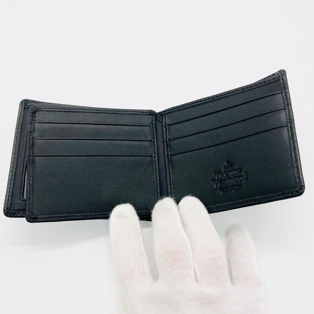 Vivienne Westwood オーブロゴ 札入れ　二つ折り財布　ブラック