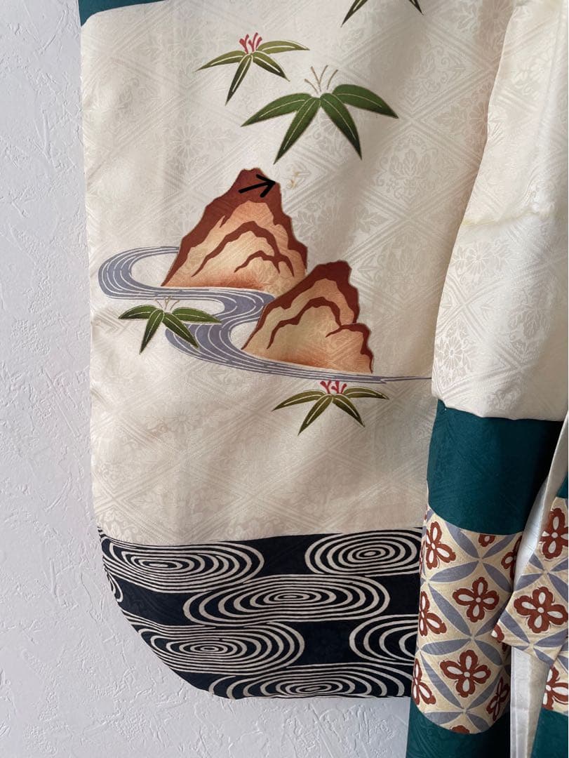 七五三　男の子　正絹お着物セット　正絹白地被布　雪駄