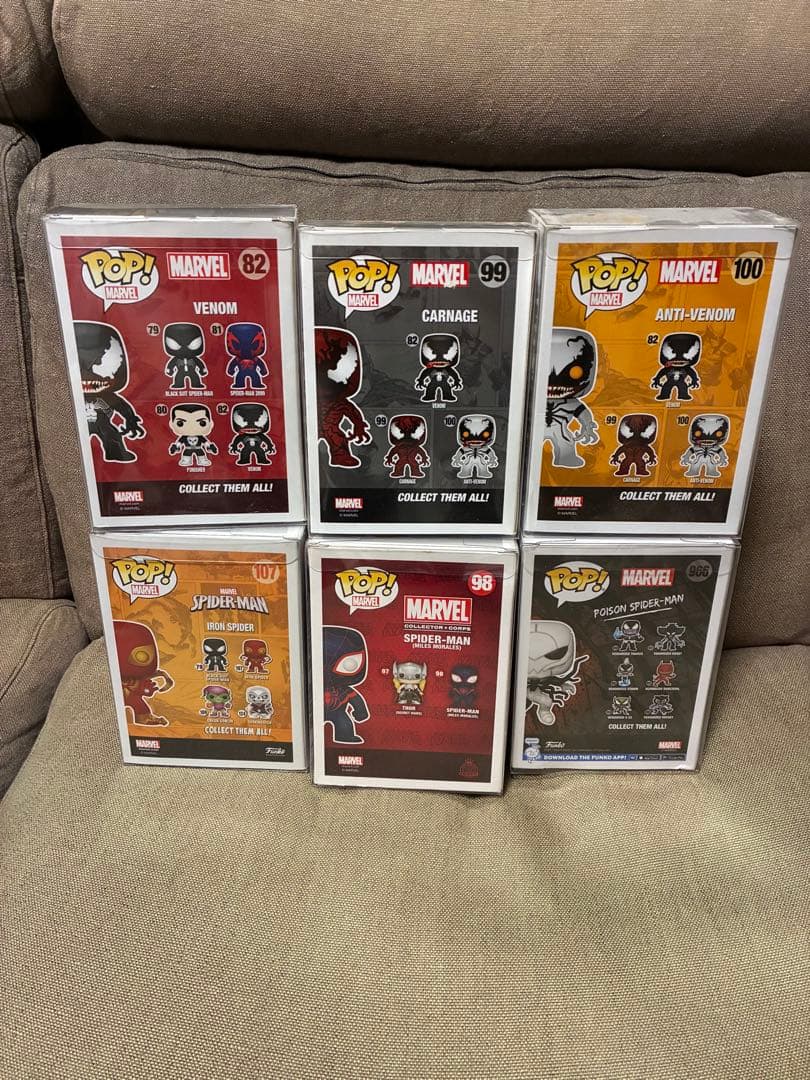 FUNKO POP 　スパイダーマン　ヴェノム　カーネイジ　アンチヴェノム　6点