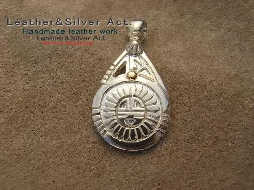 ネックレスサンフェイス　ペンダントトップ（ホピ族）スターリング925 ネックレス