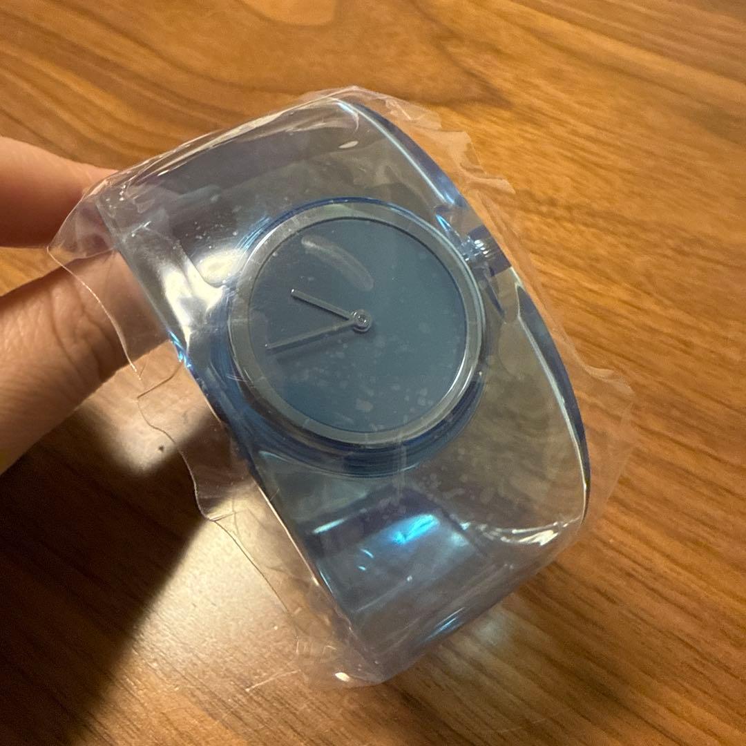 ISSEY MIYAKE O クリア時計 青色 透明 バングル腕時計