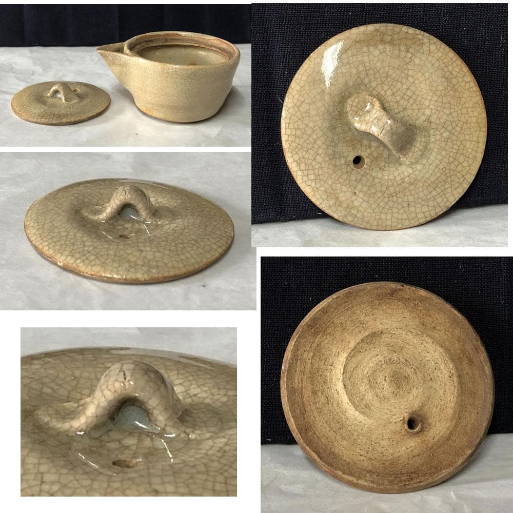 e2446 萩焼 豆茶器 セット 天龍 煎茶器 宝瓶 湯冷まし 煎茶碗 煎茶道具