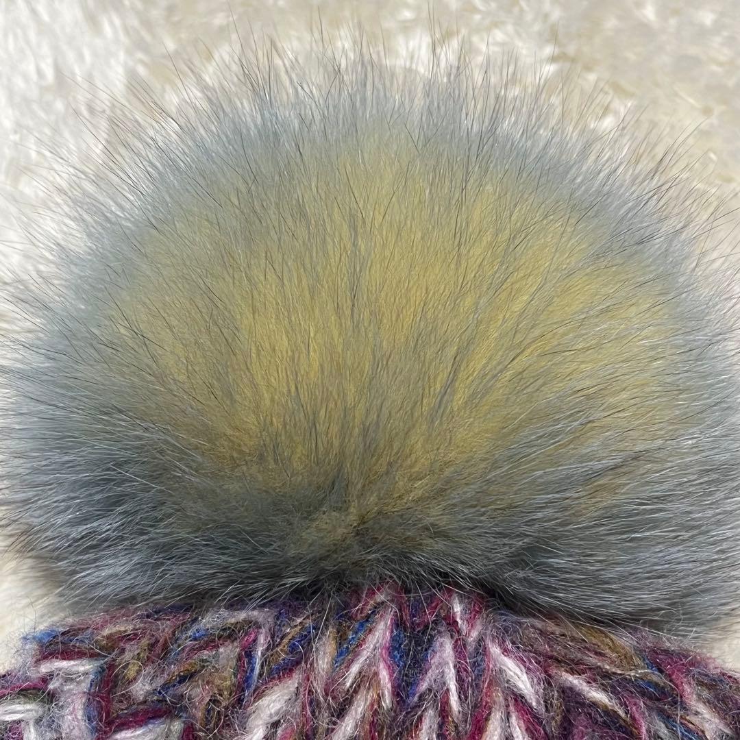 CA4LA カシラ　ニット帽　フォックス　モヘヤ　アルパカ