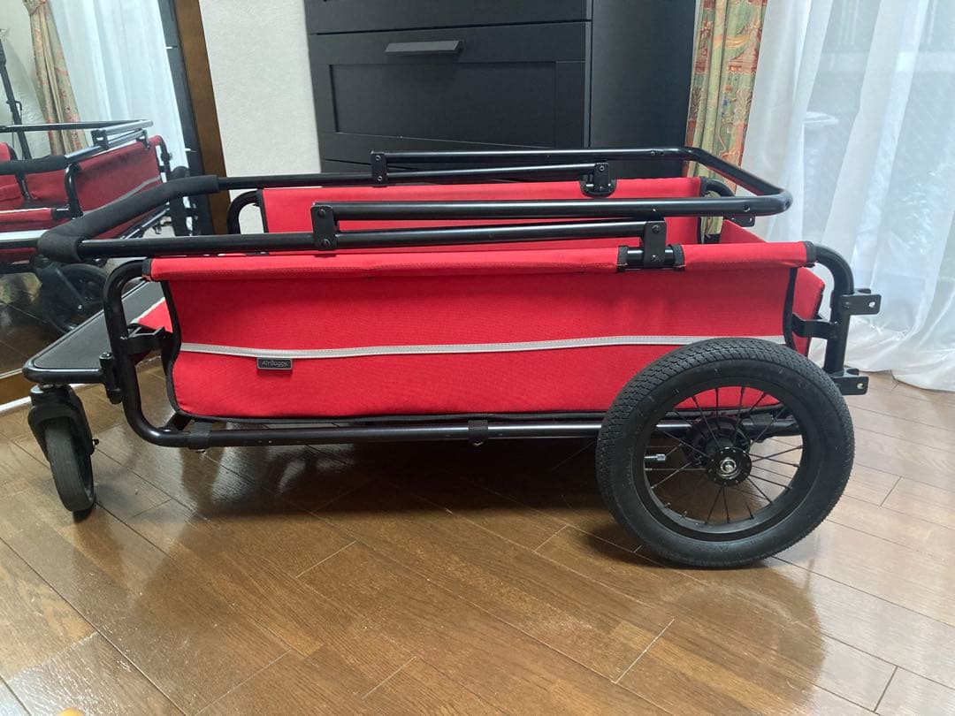 レッド ペットカート 折りたたみ式